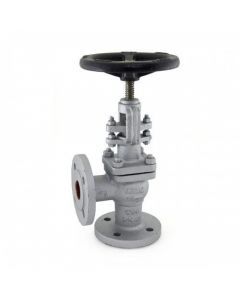 Cast Carbon Steel Globe Steam Stop Valve (Right Angle Pattern) Flanged Ends AV-280