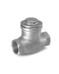 Cast Stainless Steel Swing Check Valve Screwed Female BSP Parallel Threads, PN-16-IC-76