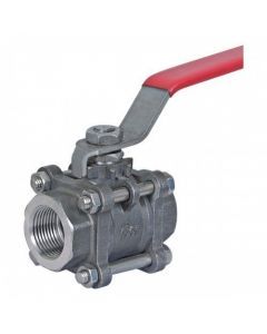 Investment Casting CCS (ASTM A216 Gr. WCB) Stainless Steel Ball Valve Screwed Ends as per Class-800 with Full Bore, Three Piece Design-FV-515