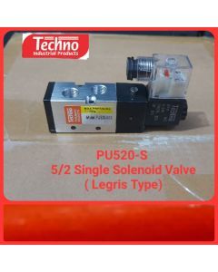 Techno 5/2 Single Solenoid Valve-(Legris Type)-PU520-D